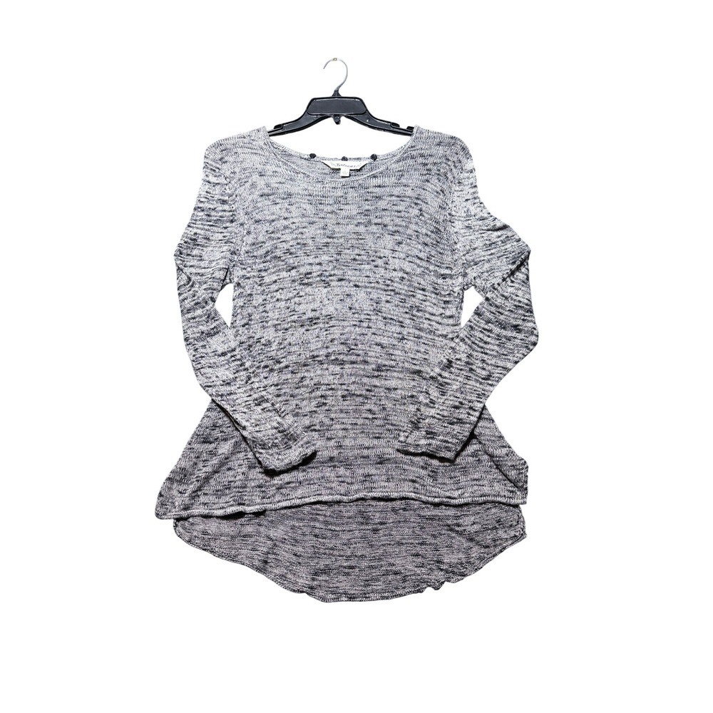 Tantrums Sweater Women Large Gray Excellent Space Dye High Low‎ Long Sleeve
